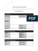 Method Statement Template