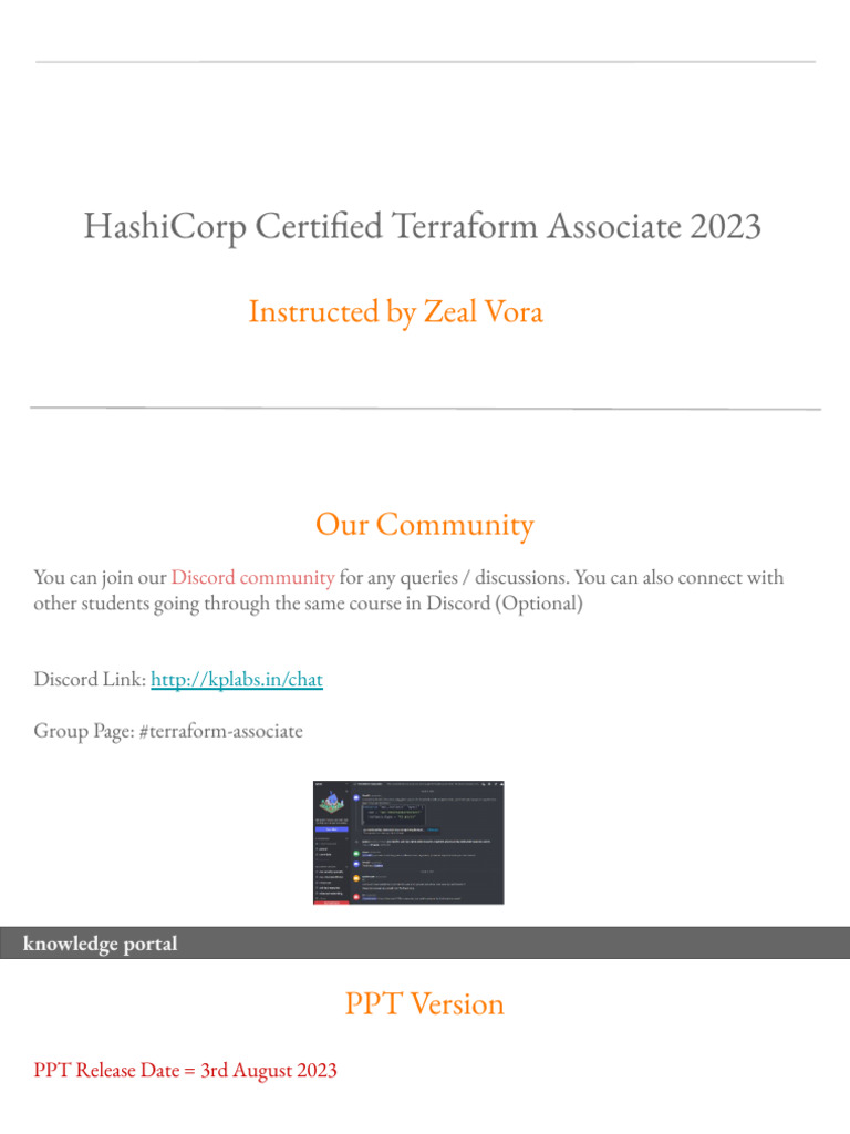 Terraform Associate Certification Guide 2023 | PDF | Cloud Computing ...