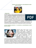 Procesos Logísticos de La Productora y Comercializadora de Pollo Pio Pio y Mas Pio