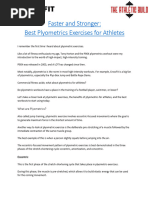 David Sautter Athletic Build Best Plyometrics Exercises For Athletes