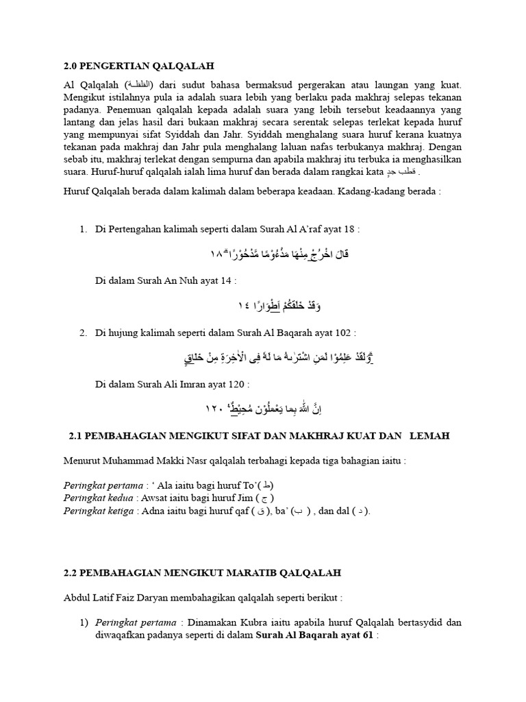 Definisi Qalqalah | PDF