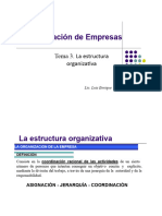 Tema 3 - La Estructura Organizativa