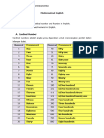 M6. Mathematical English