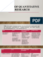 Kinds of Quantitative Research