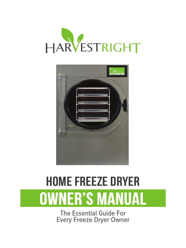 Harvest Right, Jan2022 Firmware 5.0 Manual072020DIGITAL PDF
