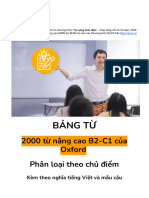 Oxford 2000 Words by Topic With Vietnamese Definition and Example Sentences