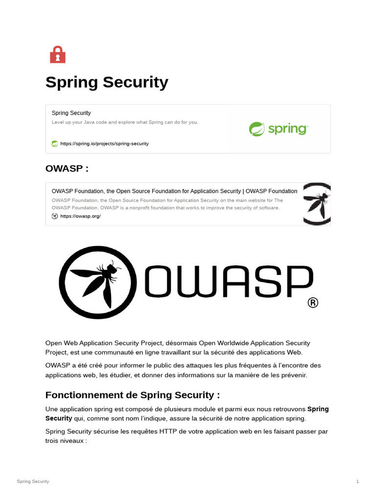 Guide de Spring Security en PDF | PDF | Cookie (informatique) | Pare ...