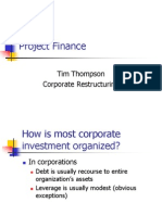 Project Finance: Tim Thompson Corporate Restructuring