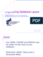 Engineering Notebook Layout