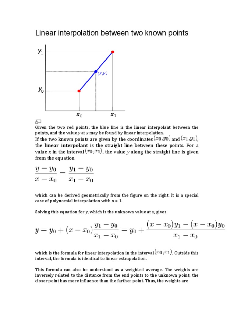 Notes on Interpolation Interpolation Numerical Analysis