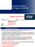 Lean Six Sigma Green Belt - PresentaciÃ N de Proyecto - ME