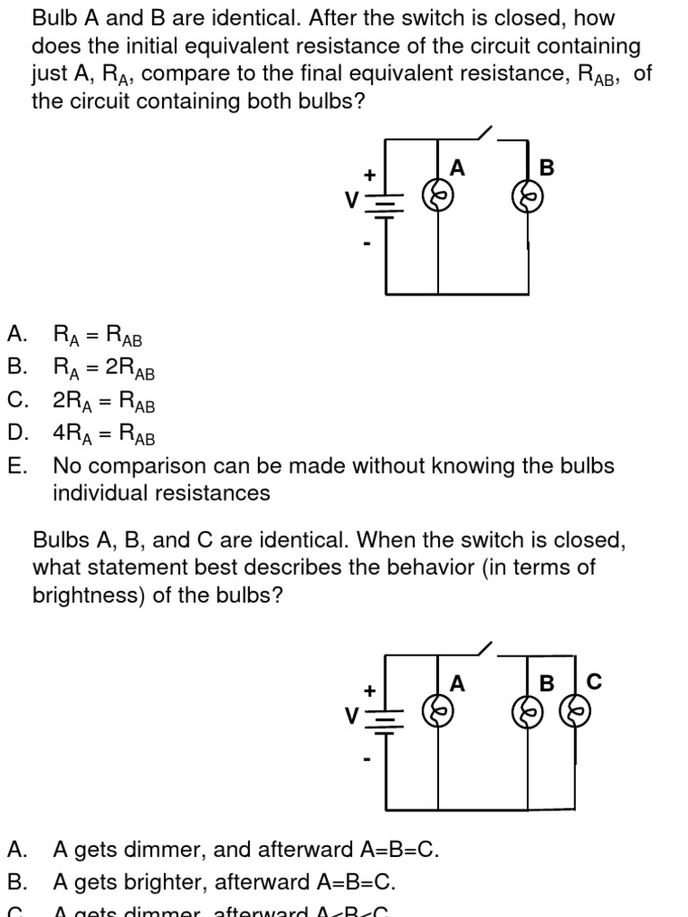 Rec07 Circuits Bulbs PDF Incandescent Light Bulb Electrical Equipment
