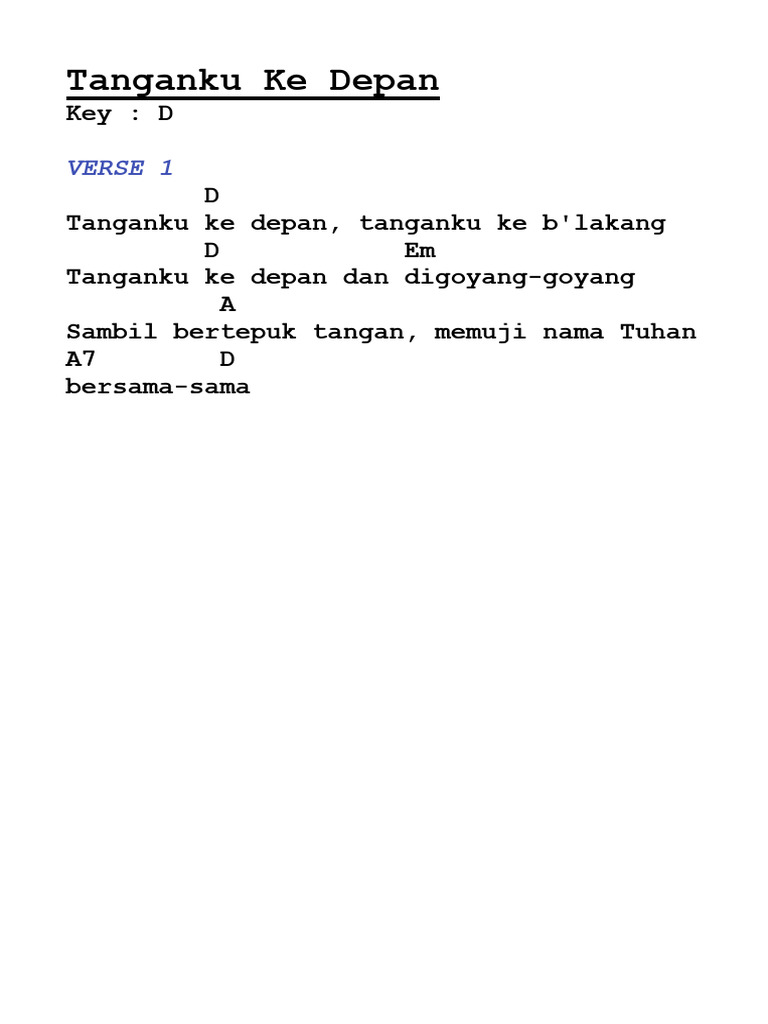 Tanganku Ke Depan | PDF