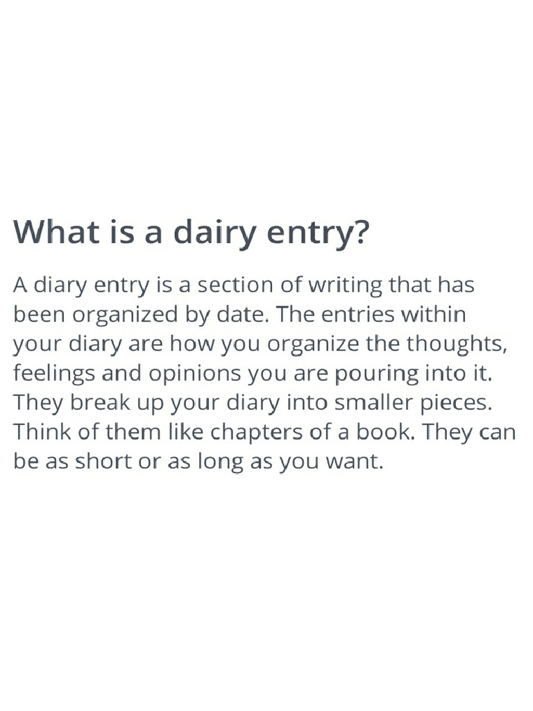 Diary Entry PDF