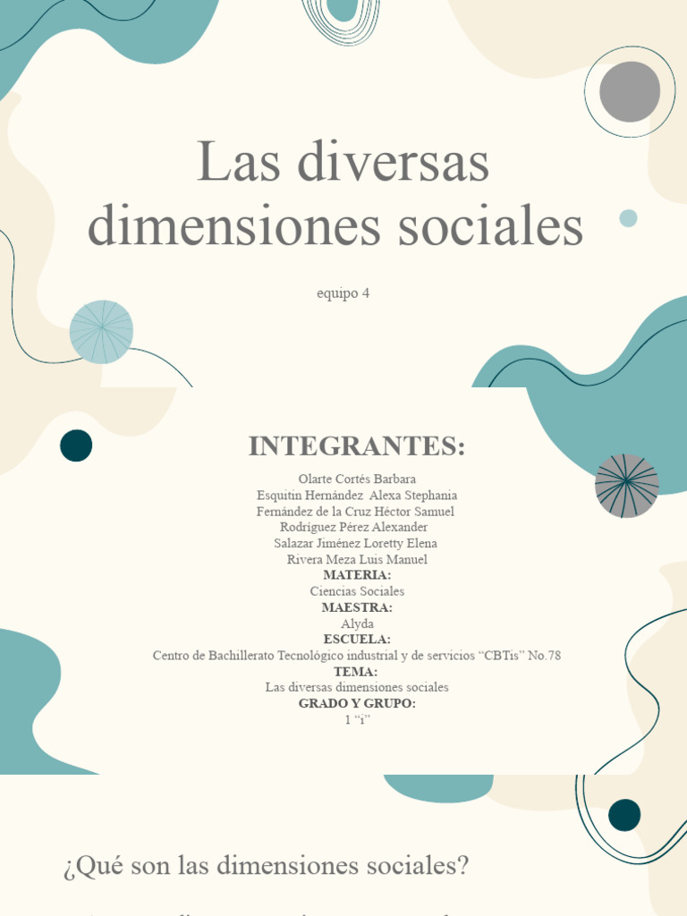 Dimensiones Sociales y su Impacto | PDF | Sociedad | Desigualdad social