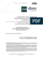 Evaluación de La Satisfacción Laboral Docente. Revisión Teórica y Estudio Comparativo