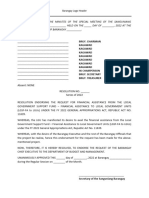 Barangay Resolution Template 1