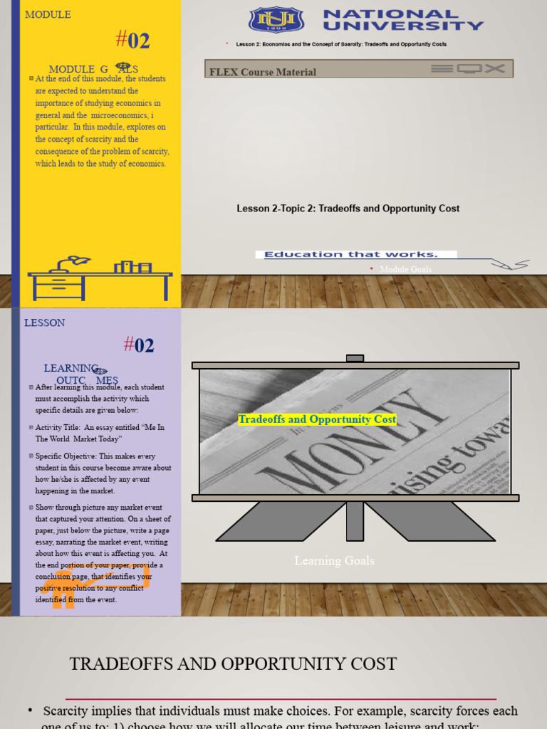 Lesson 2 Topic 2 Tradeoffs and Opportunity Cost (Managerial Economics