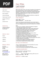 Legal Assistant CV Template