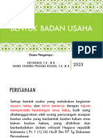 Materi Bentuk Badan Usaha Hukum Bisnis D3 Akt Politeknik LPP 2023