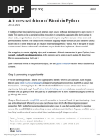 A From-Scratch Tour of Bitcoin in Python