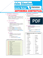 ACTUAL FICHA INFORMATIVA Y DE TRABAJO SINONIMIA Y ANTONIMIA CONTEXTUAL