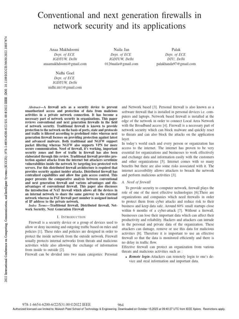 Next-Gen Firewalls: Pros and Cons | PDF | Firewall (Computing ...