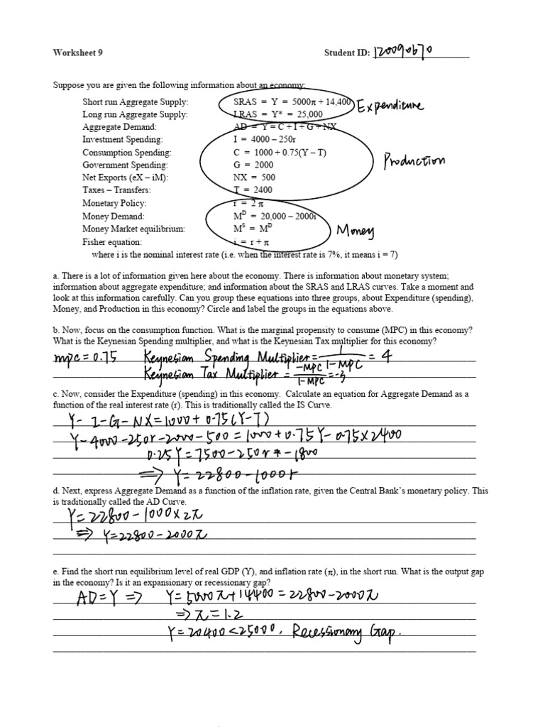 Worksheet 9 | PDF