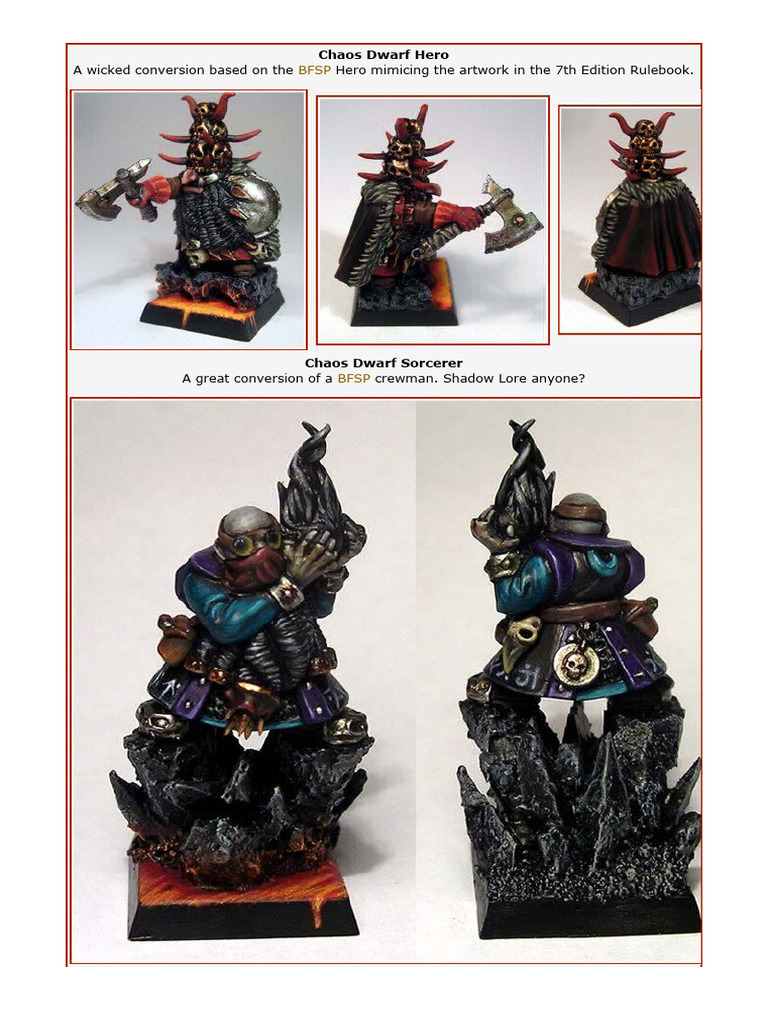 Chaos Dwarf Conversions Showcase | PDF