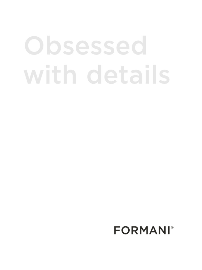 FORMANI Full Catalogue Obsessed With Details - Spread | PDF