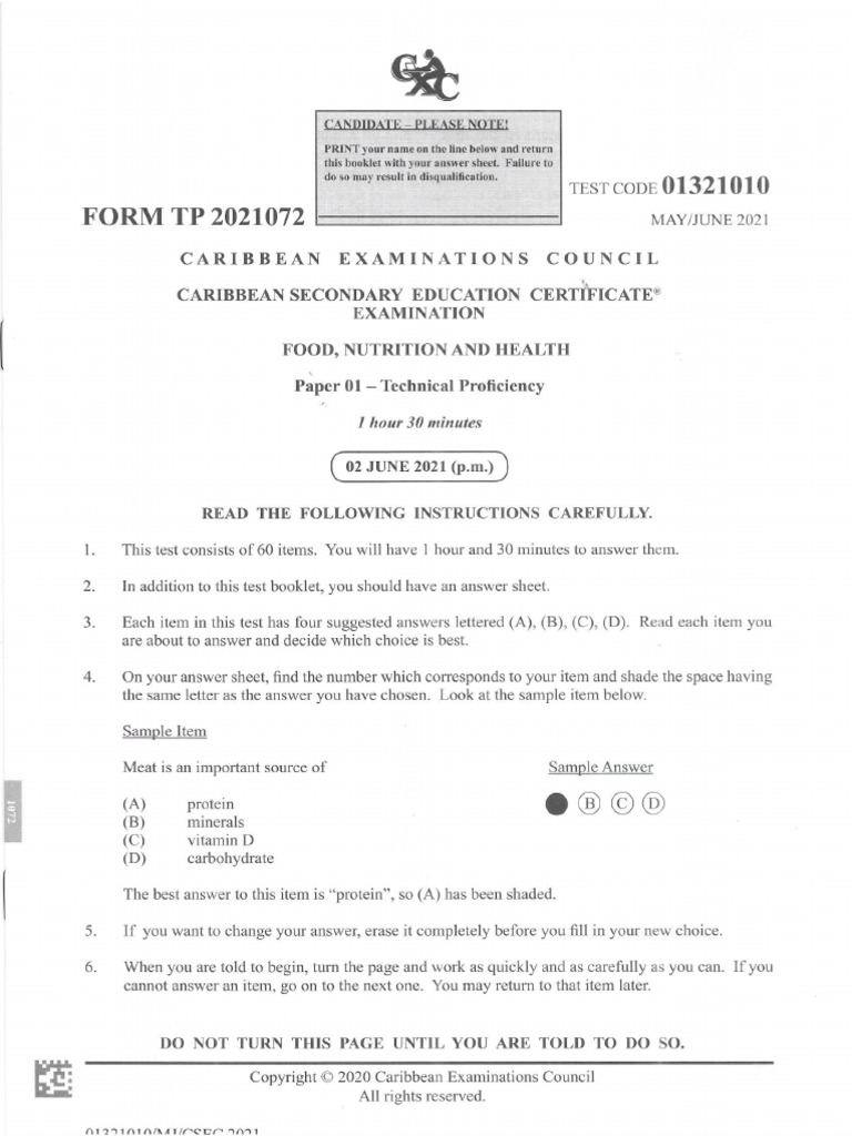 FOOD AND NUTRITION PAPER 1 2017 ANSWERS visual data 2