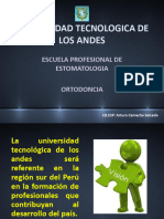 Universidad Tecnologica de Los Andes: Escuela Profesional de Estomatologia Ortodoncia