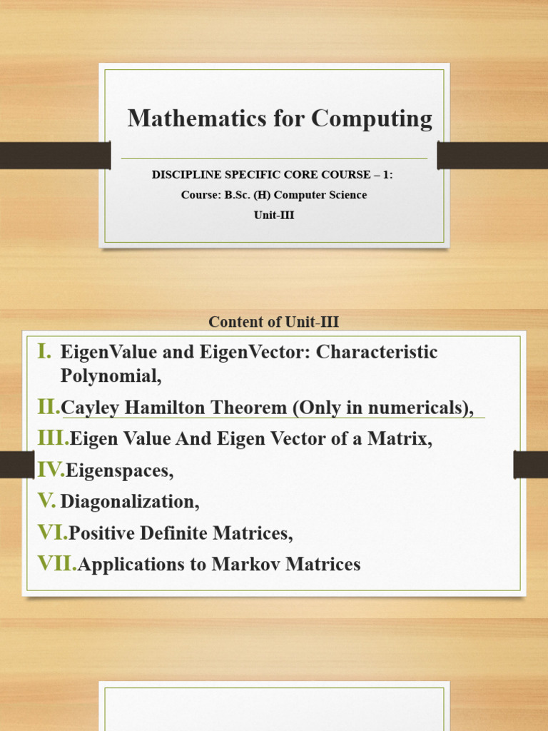 Final unit iii ppt mathematics for computing pdf