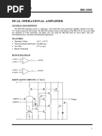 Dual Operational Amplifier: General Description