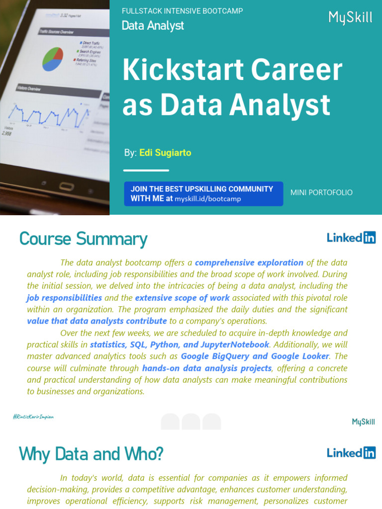 Kickstart Career As Data Analyst PDF Data Analysis Data