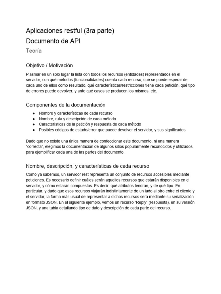 Componentes de una API RESTful | PDF | Servidor web | Internet y web