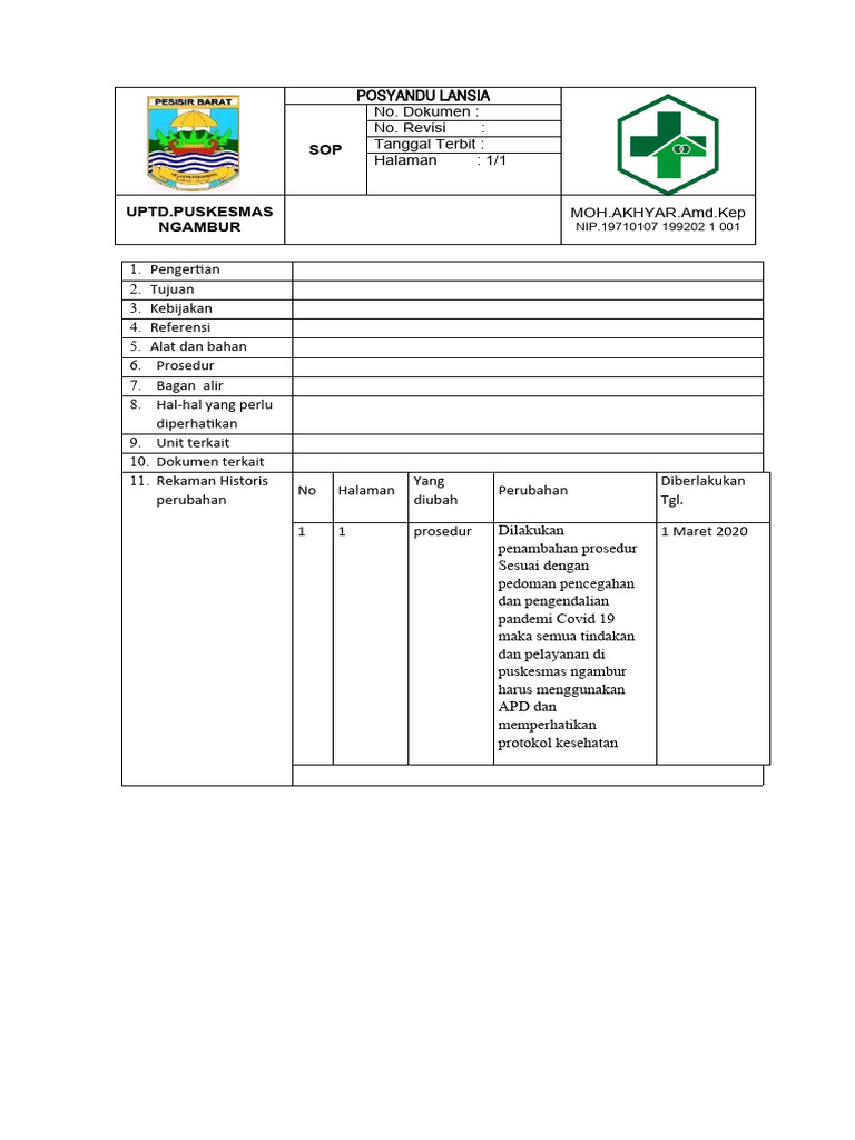 Contoh format sop m1 2022 pdf