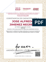 Jose Alfredo Jimenez Negrete: Constancia de Capacitación A