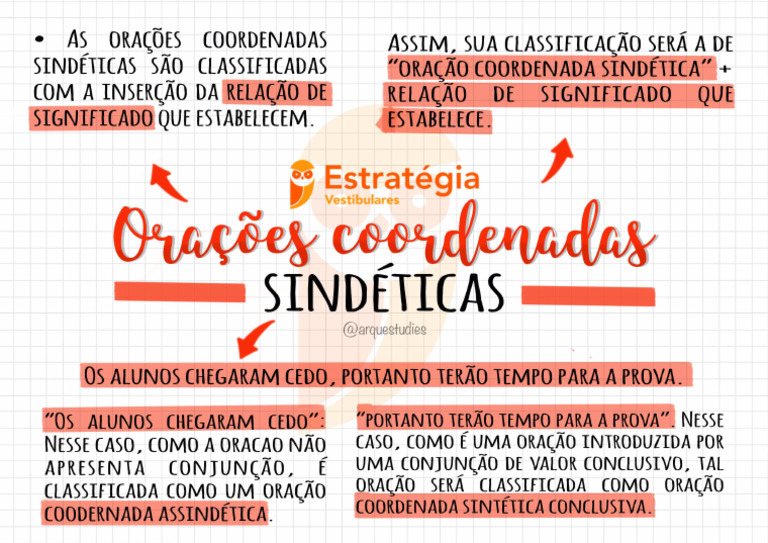 Orações Coordenadas Sindéticas | PDF