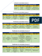 EXPERIENCIAS DE APRENDIZAJE - Planificador de Actividades