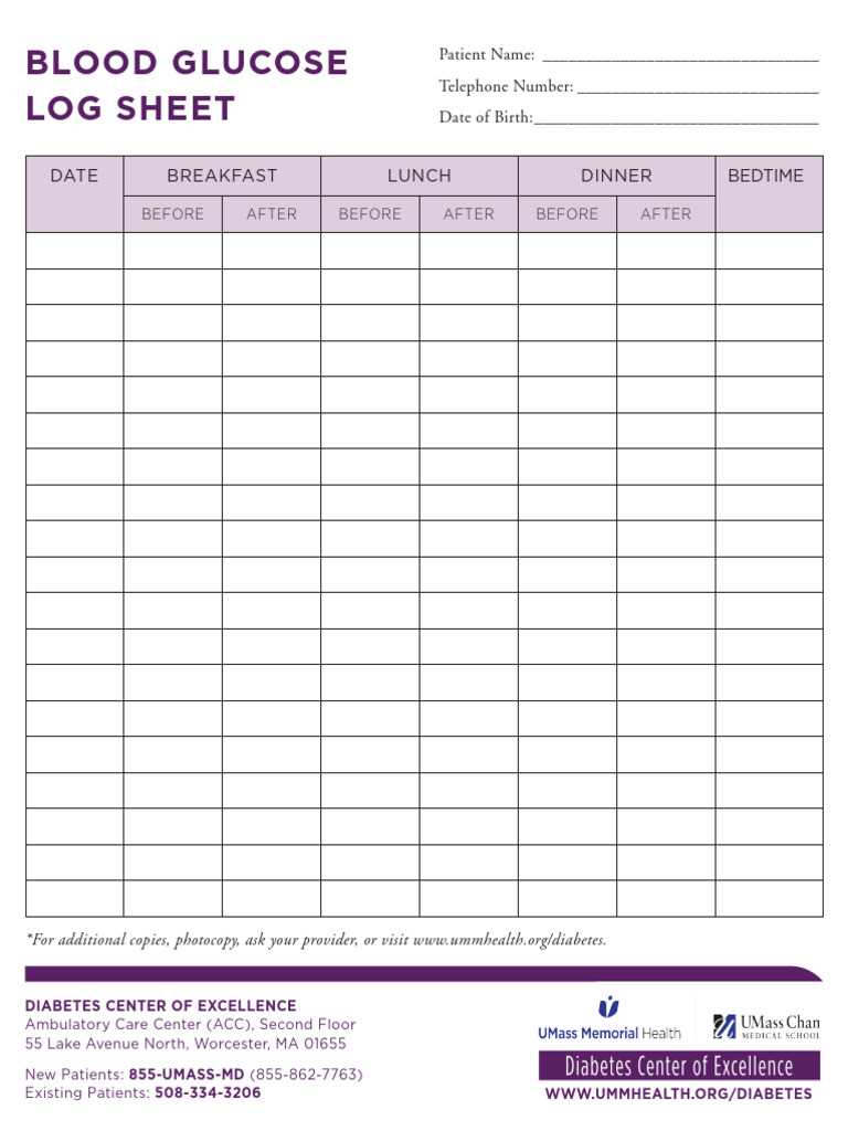 blood glucose log sheet - 12 21 | pdf