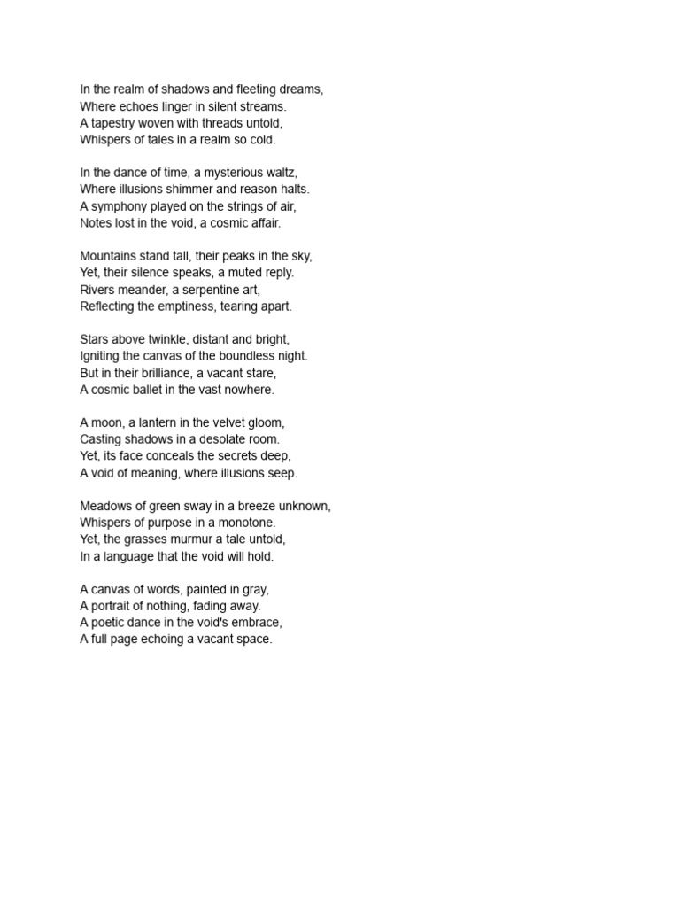 A Pointless Poem | PDF