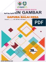 Desain Gambar Dan RAB Gapura Balai Desa (WWW - Ciptadesa.com)