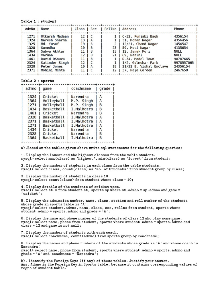 Mysql Textbook Lab Exercise | PDF | Information Technology Management ...