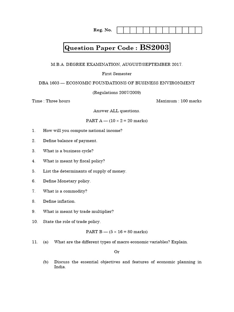 Economics Question Bank Pdf
