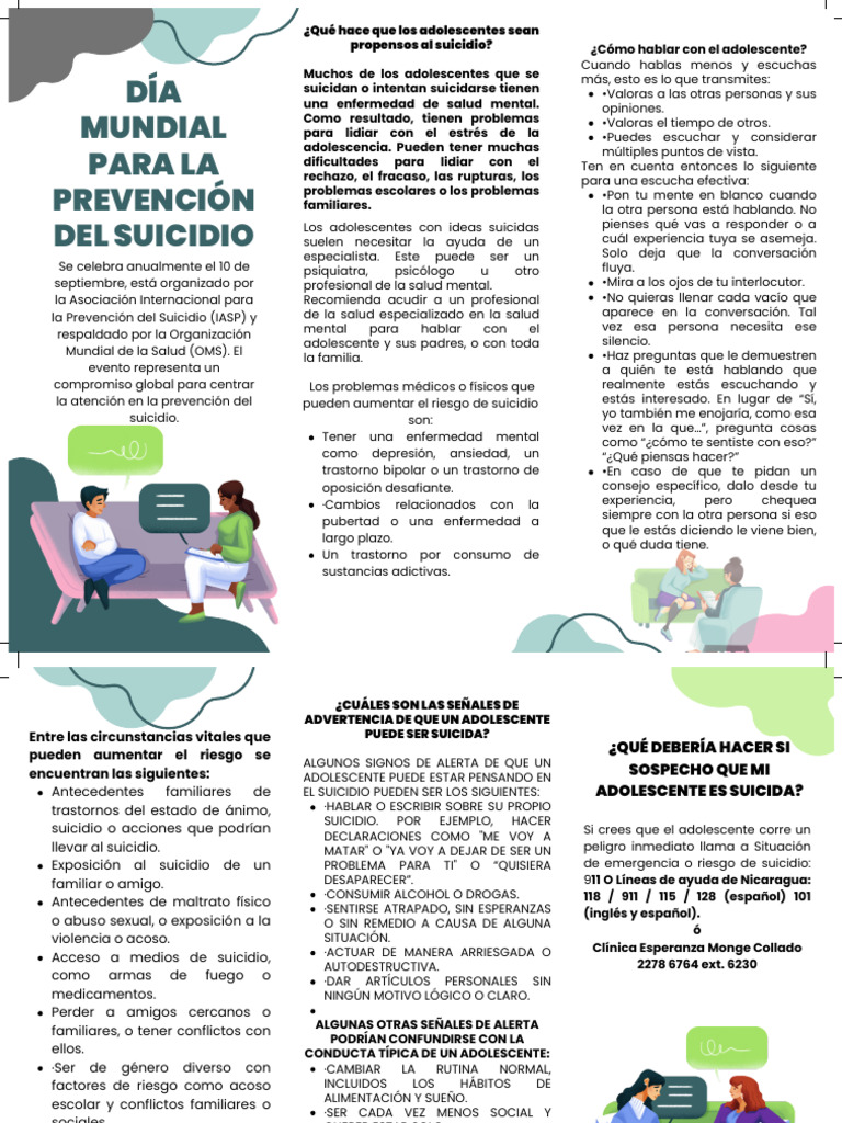 Riesgos de suicidio en adolescentes | PDF | Suicidio | Adolescencia