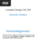 Semantic Analysis