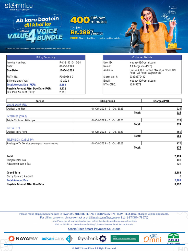 Billing Template PDF Public Finance Taxation