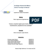 2 5 Causas Requisitos Legales para La Fusión Escisión Transformación Liquidación de Las Sociedades