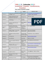 MICE Calendar As of Oct. 9